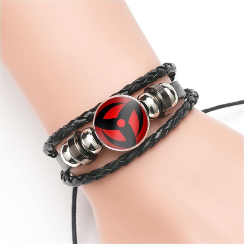 Leather Bracelet - Anime Naruto Snap Weave Leather Cosplay