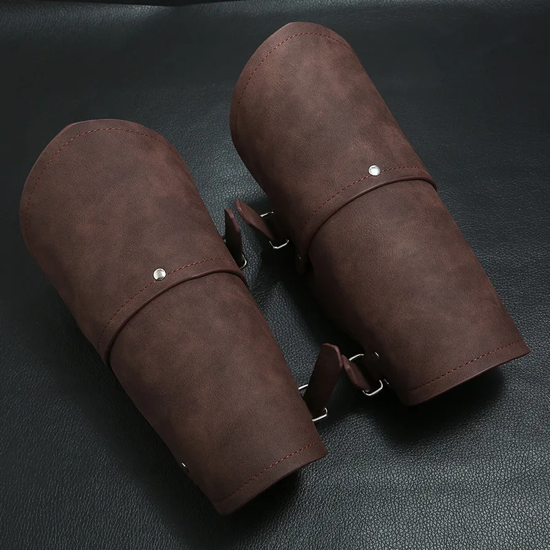Leather Bracelet - Medieval Armor Gloves Wide Cuff Bracers
