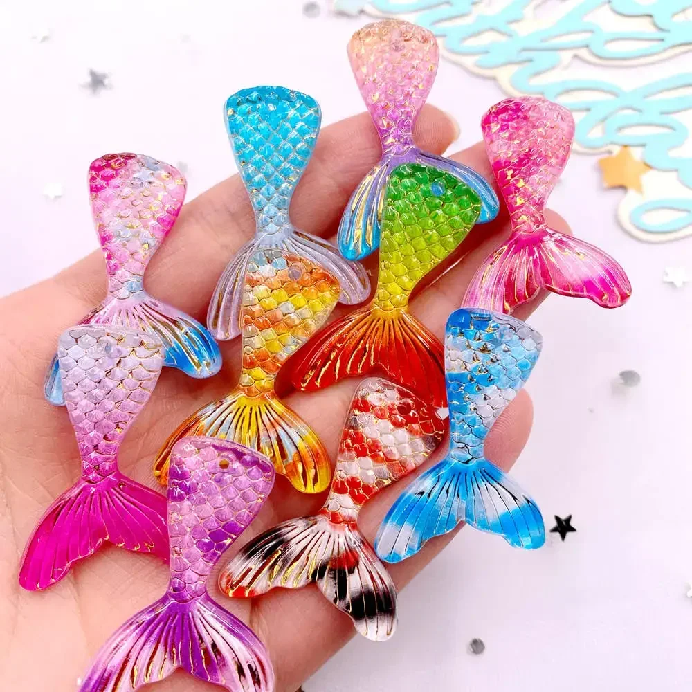 Paradise Jewelry & Watches Llc Miami - 10pcs Glitter Colorful Resin Mermaid Tail