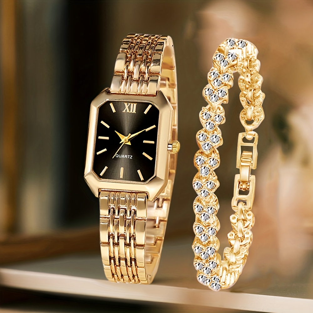 Jewelry Watches Women - 2PCS Fashion Rectangle Women Quartz Watch