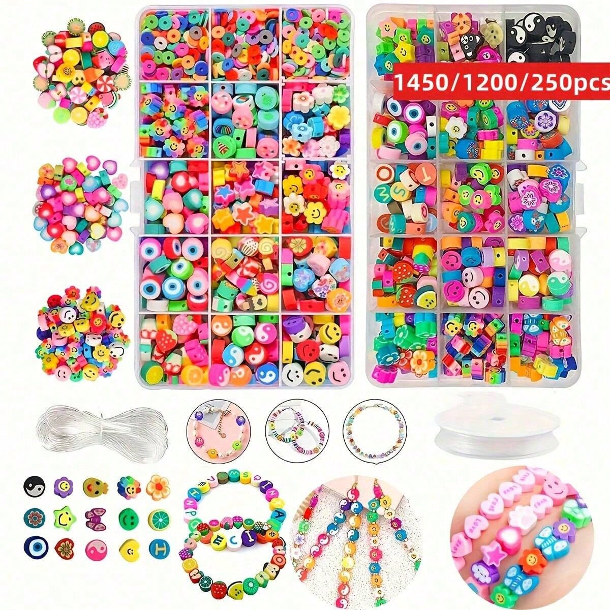 Fine Jewelry & Watches Photos - 1450/1200/250pcs Polymer Clay Beads Set, Box,