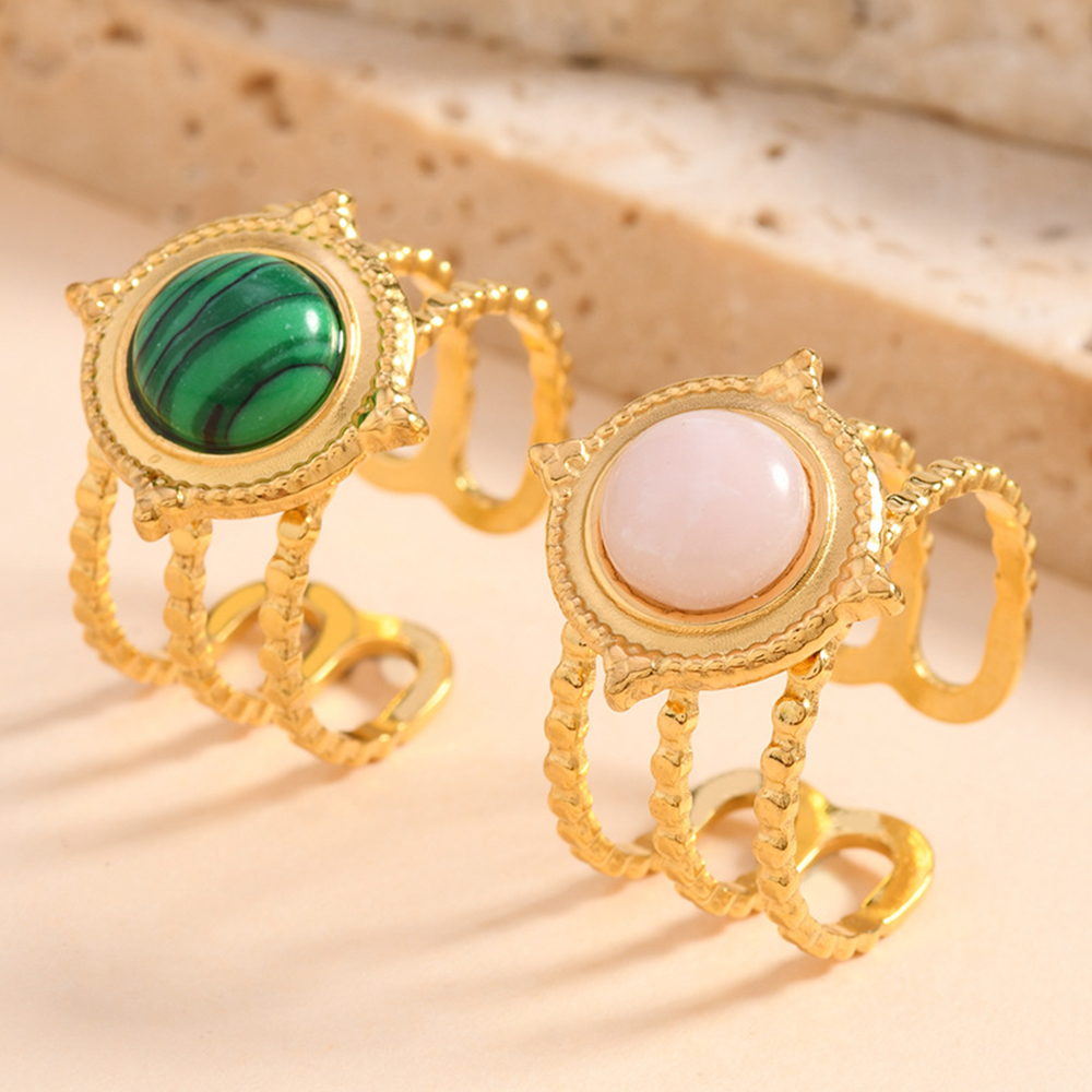Turquoise Stone Ring - 2025 NEW Set Luxury Natural Stone