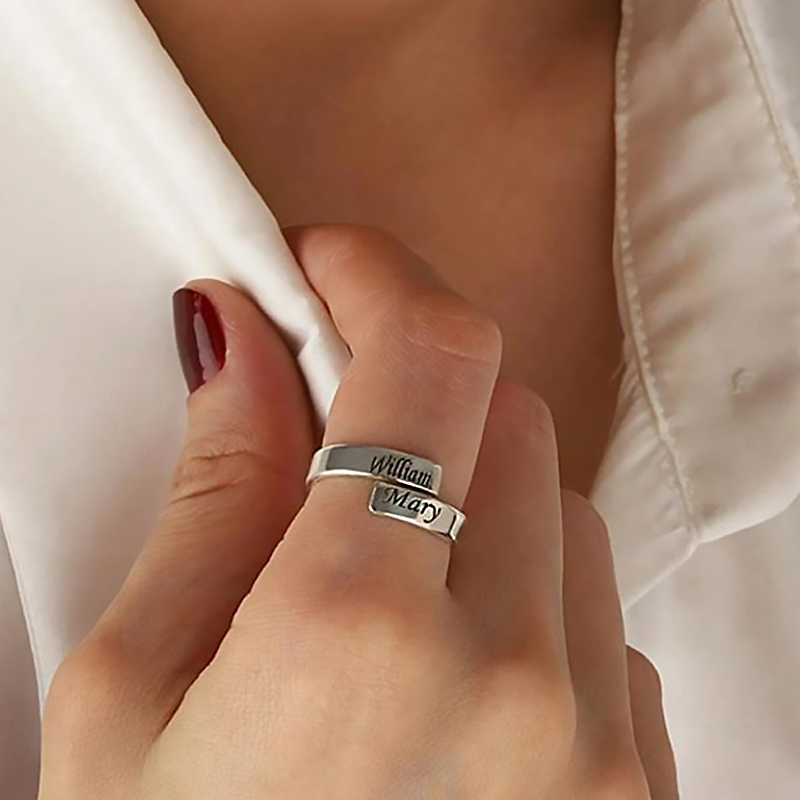 Couple Ring Set - Stainless Steel Dating Ring Women Custom