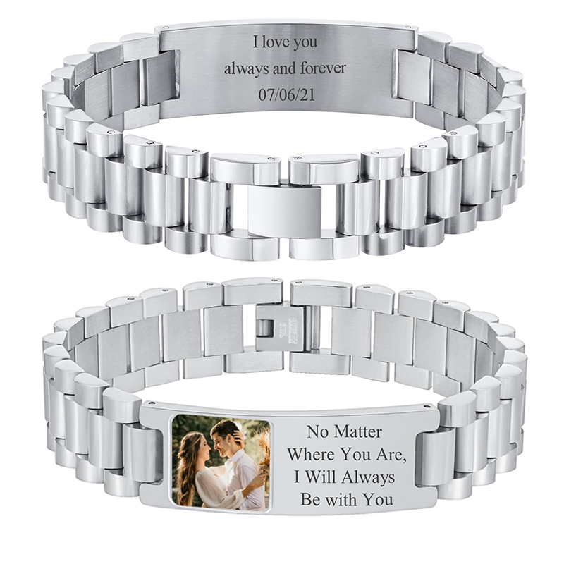 Custom Picture Text Bracelet W - Jewelry Style Watches recension och pris