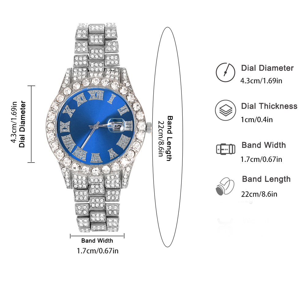 3pcs Hip-hop Watch Jewelry Set - Jewelry Style Watches recension och pris