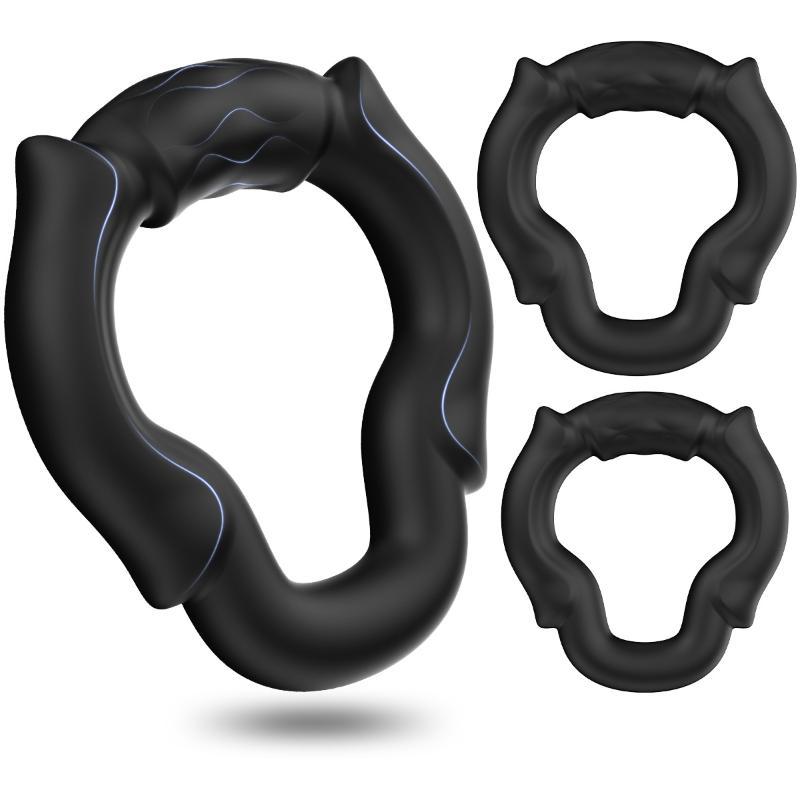 3pcs/Set Stretchy Cock Rings f - Couple Ring Set recension och pris