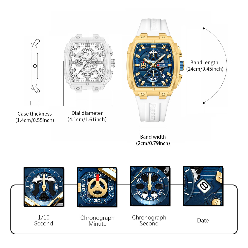 CURREN Luxury Vintage Watch fo - Jewelry Style Watches recension och pris