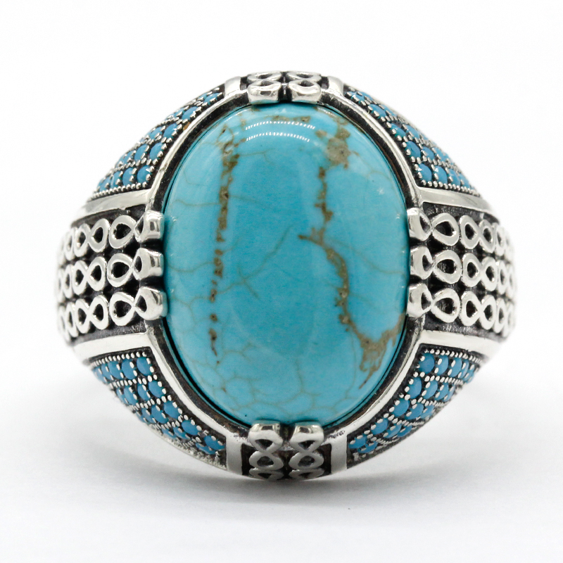 Natural Turquoise Stone Ring F - Turquoise Stone Ring recension och pris