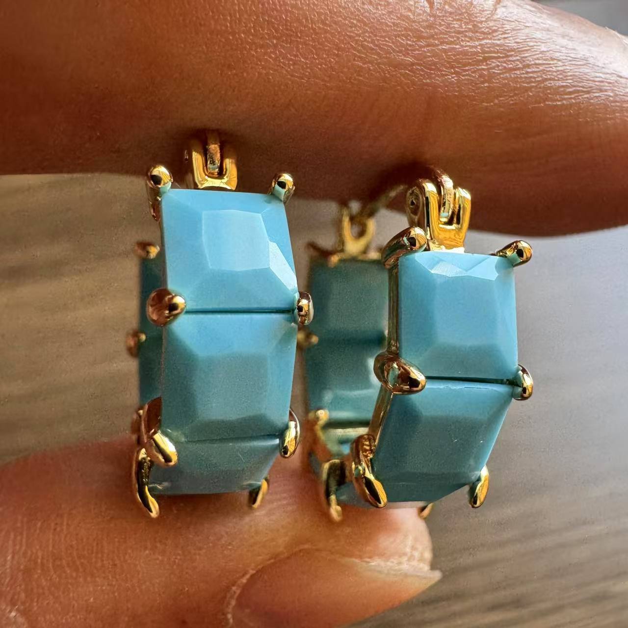 Fashion Classic Turquoise Chec - Turquoise Stone Ring recension och pris