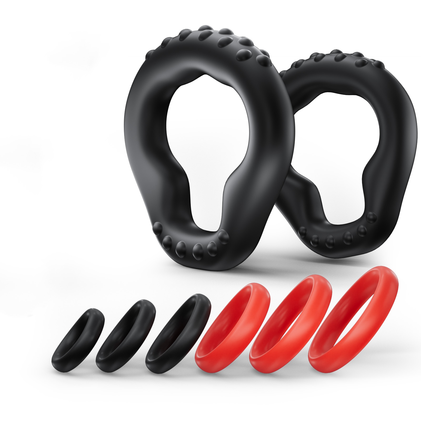 KUSHOR 8 PCS Silicone Penis Ri - Couple Ring Set recension och pris