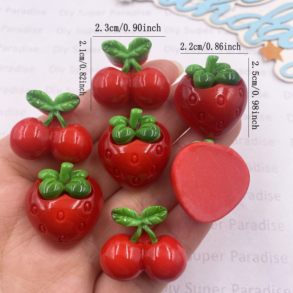 8PCS Resin Kawaii Colorful Red - Paradise Jewelry & Watches Llc Miami recension och pris