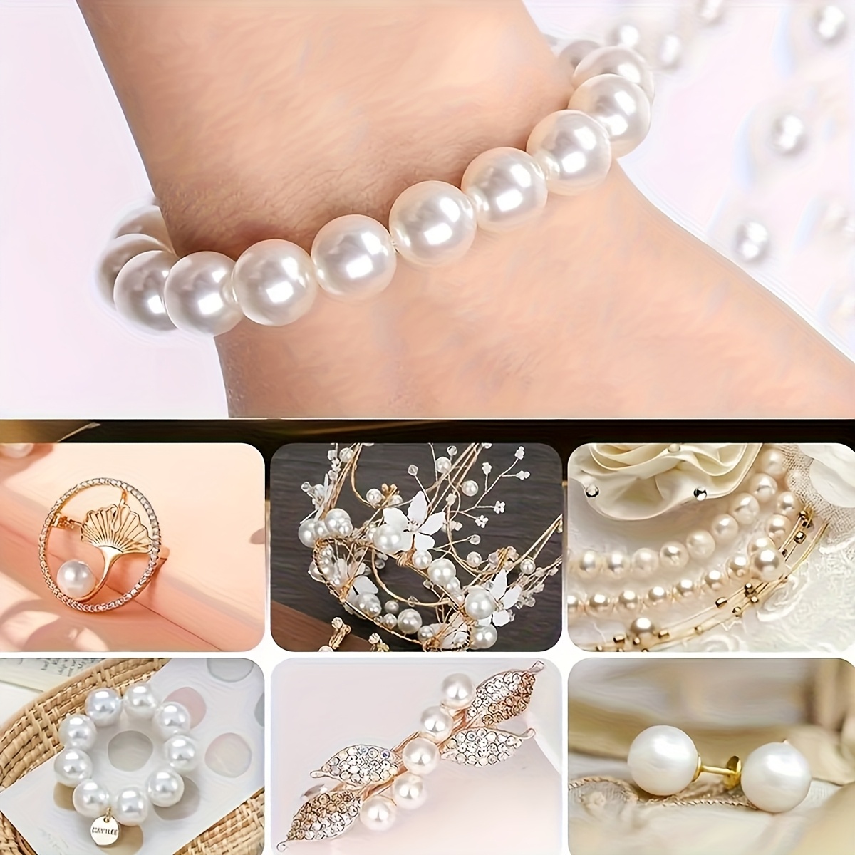 1388pcs 4/6/8/10mm Black, Whit - Fine Jewelry & Watches Photos recension och pris
