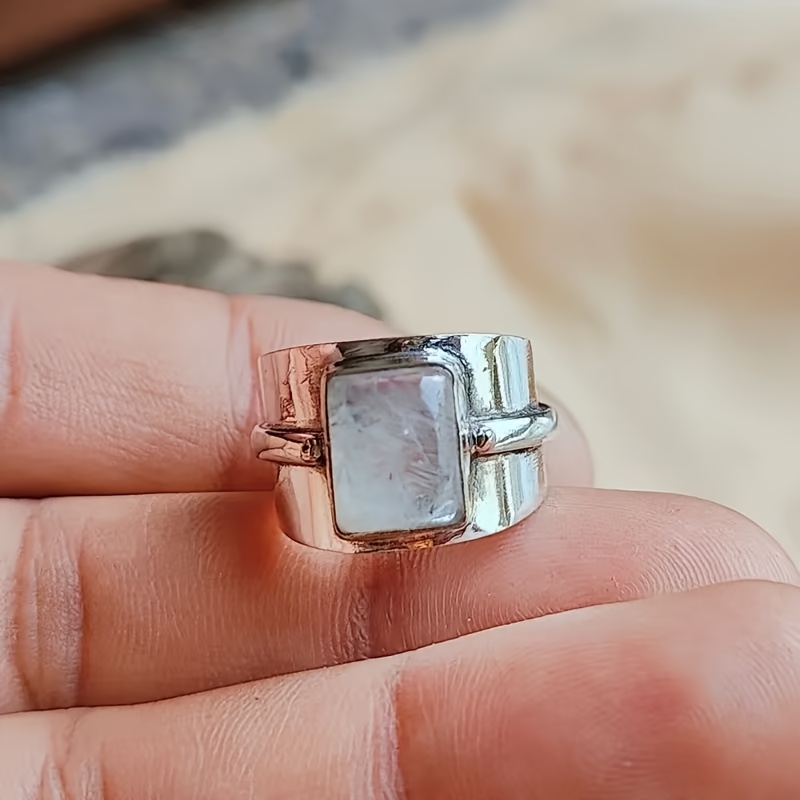 Vintage Bohemian Wide Ring Sui - Turquoise Stone Ring recension och pris