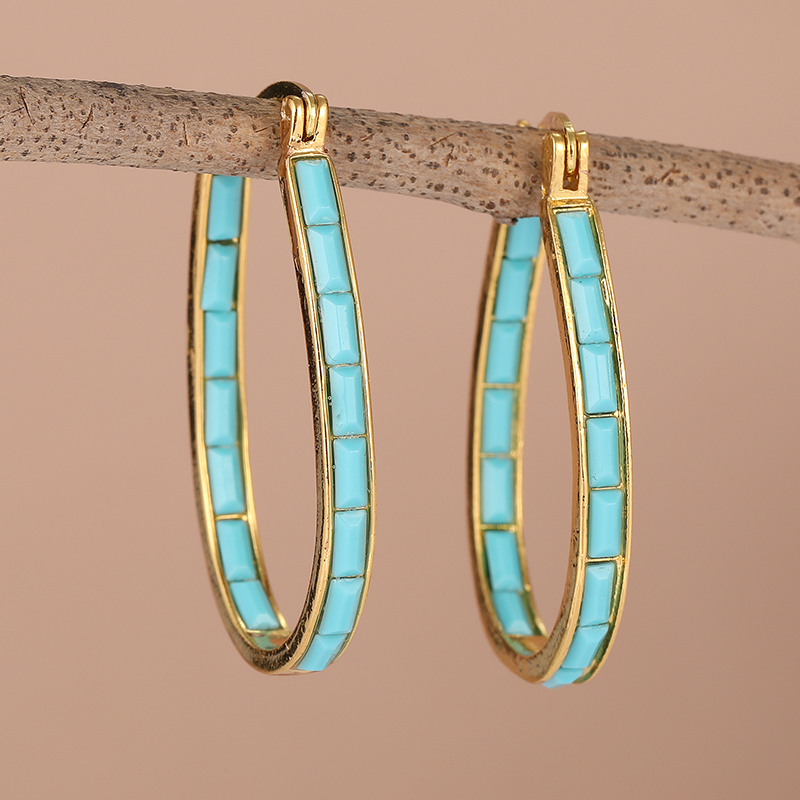 Vintage Simple Inlaid Syntheti - Turquoise Stone Ring recension och pris