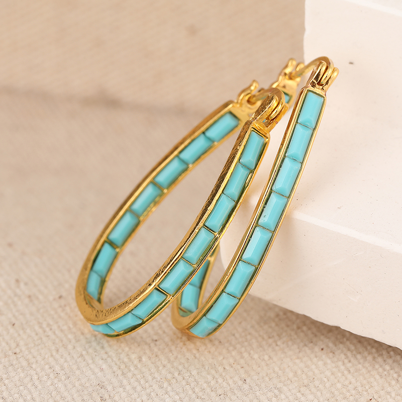 Vintage Simple Inlaid Syntheti - Turquoise Stone Ring recension och pris