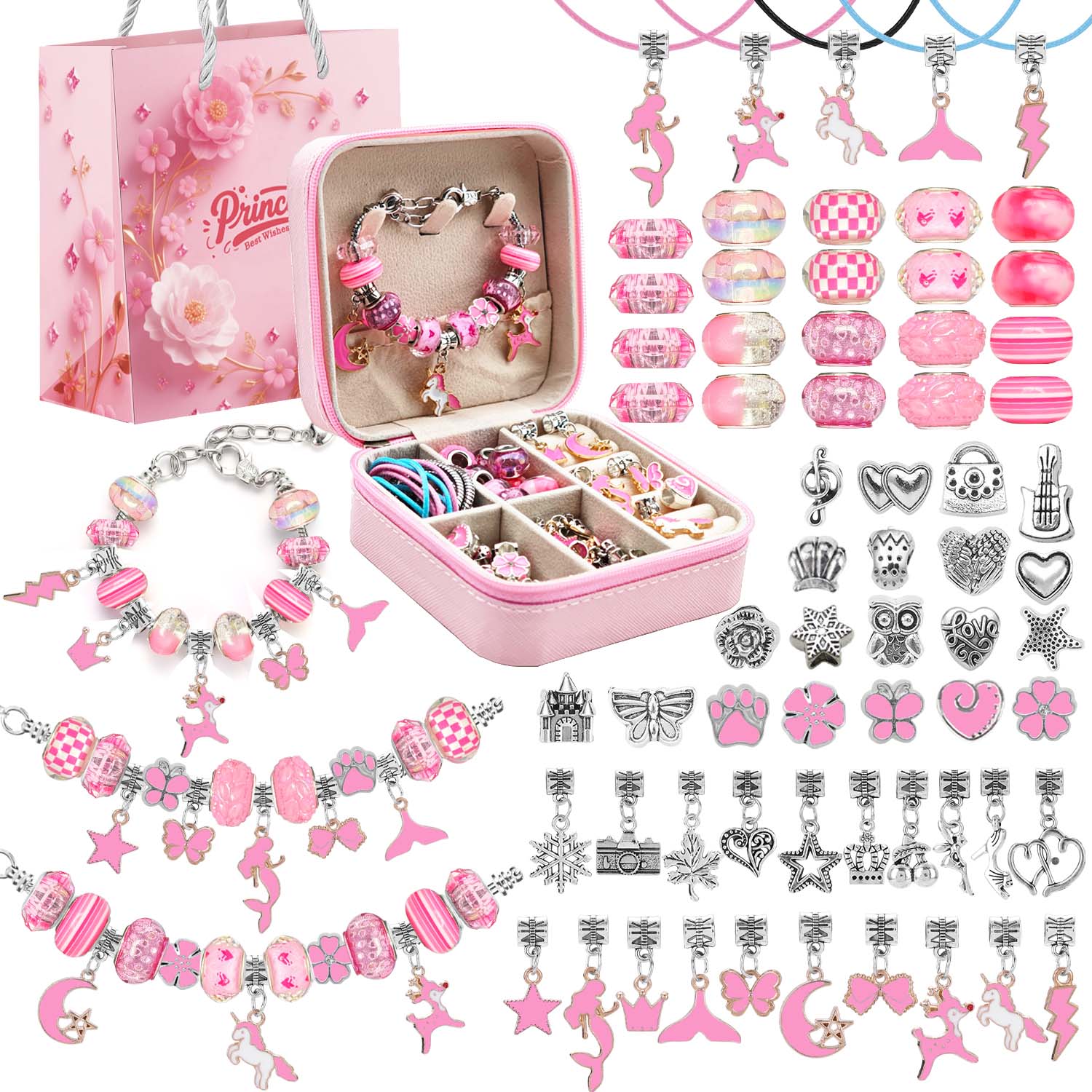 68pcs Pink Beaded Jewelry Set, - Fine Jewelry & Watches Photos recension och pris