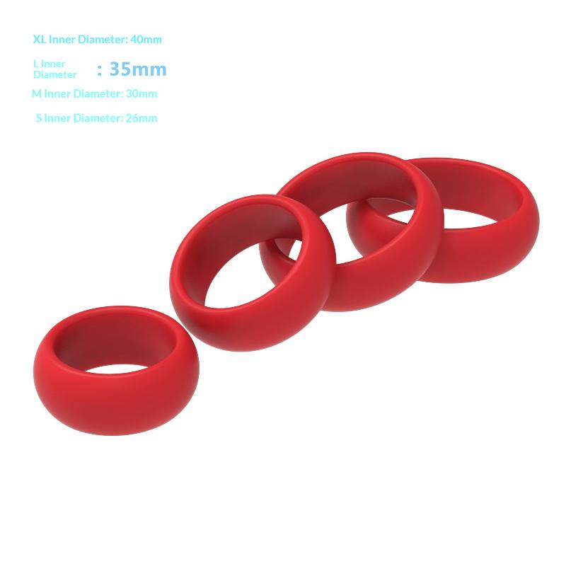 4Pcs Silicone Penis Ring Set f - Couple Ring Set recension och pris